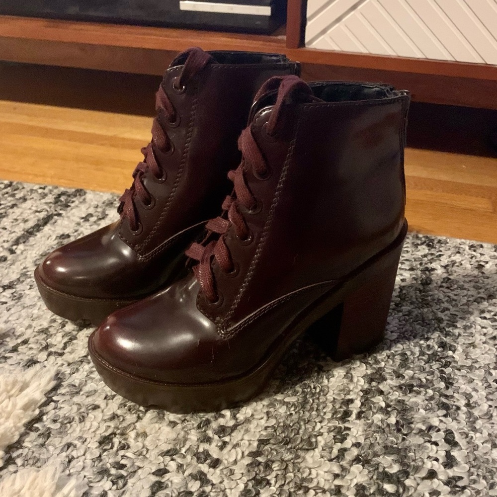 Aldo zip up heeled boot